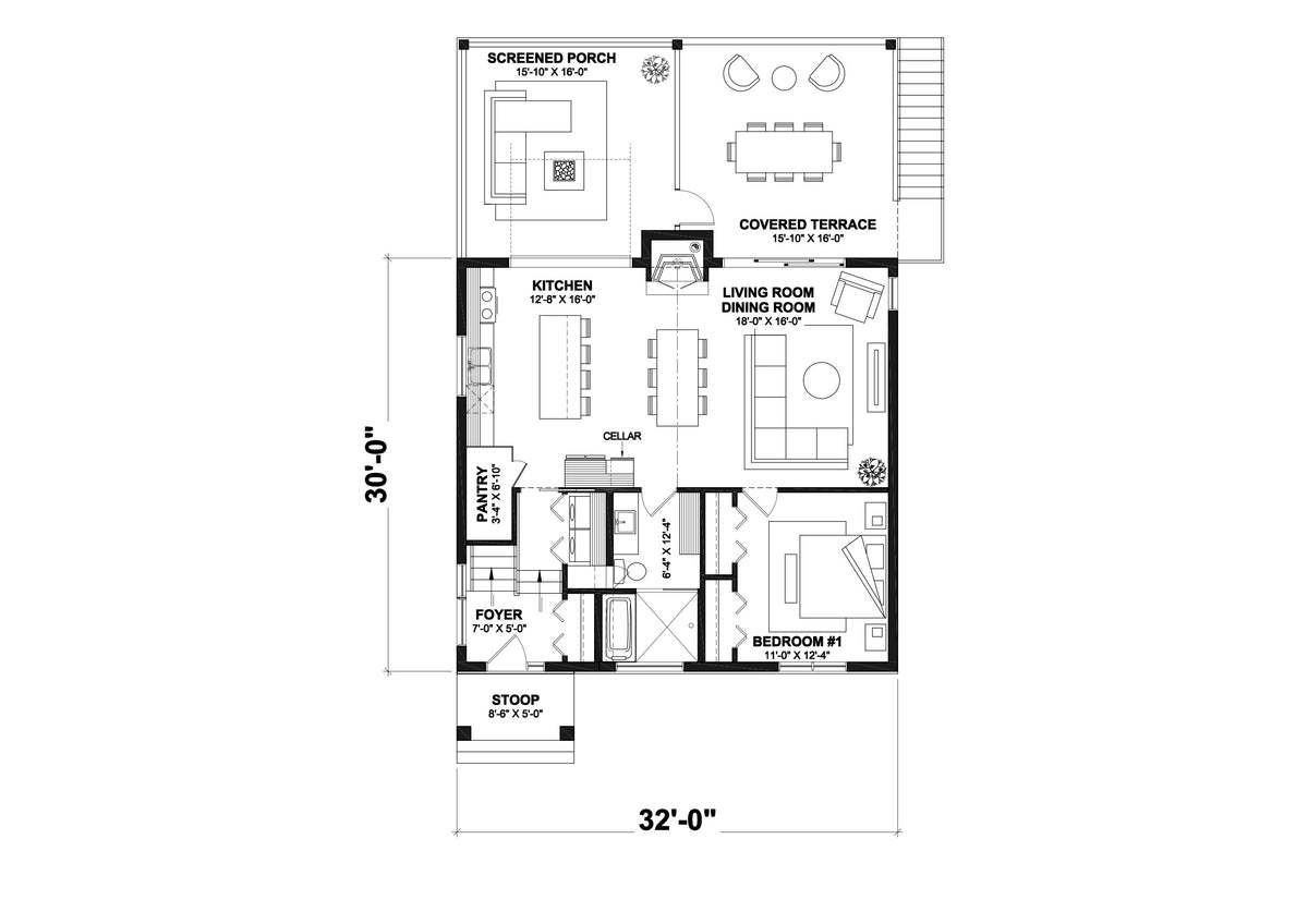 Happy Hour House First Floor Plan