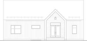 T8021-A Scandinavian House, 2 Bedrooms, 1 Bathroom | Nordic Haven 3978 Front Elevation