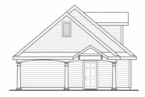 AM7796-A Country Garage Left Elevation| 20-074 Garage with Attic 