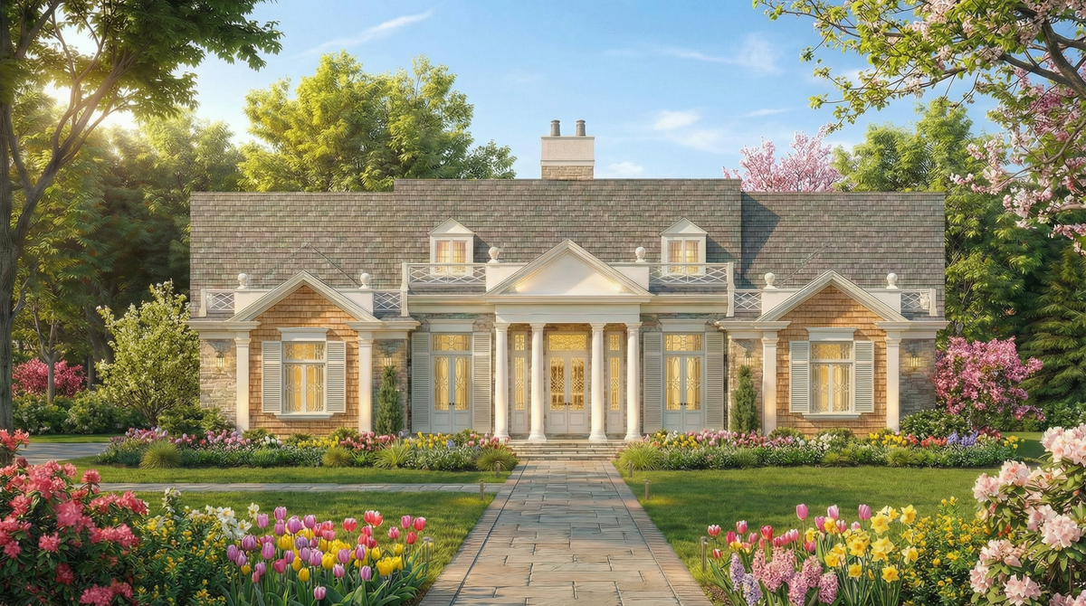 Elegant 3-Bedroom Cape Cod Style Home Plan for Convenient Lifestyle