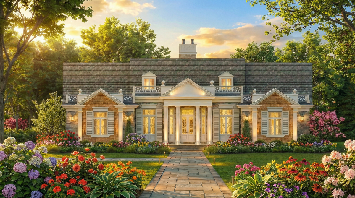 Elegant 3-Bedroom Cape Cod Style Home Plan for Convenient Lifestyle