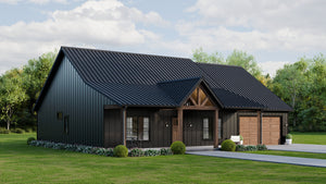 AJ7727-A Modern Farmhouse, 3 Bedrooms, 2 Bathrooms | Plan 1064 Exterior-4