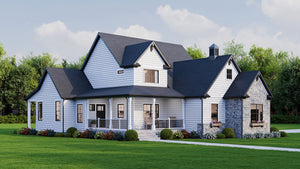 AJ7856-A Craftsman House, 3 to 4 Bedrooms, 2.5 Bathrooms | Plan VD1067 Exterior-3