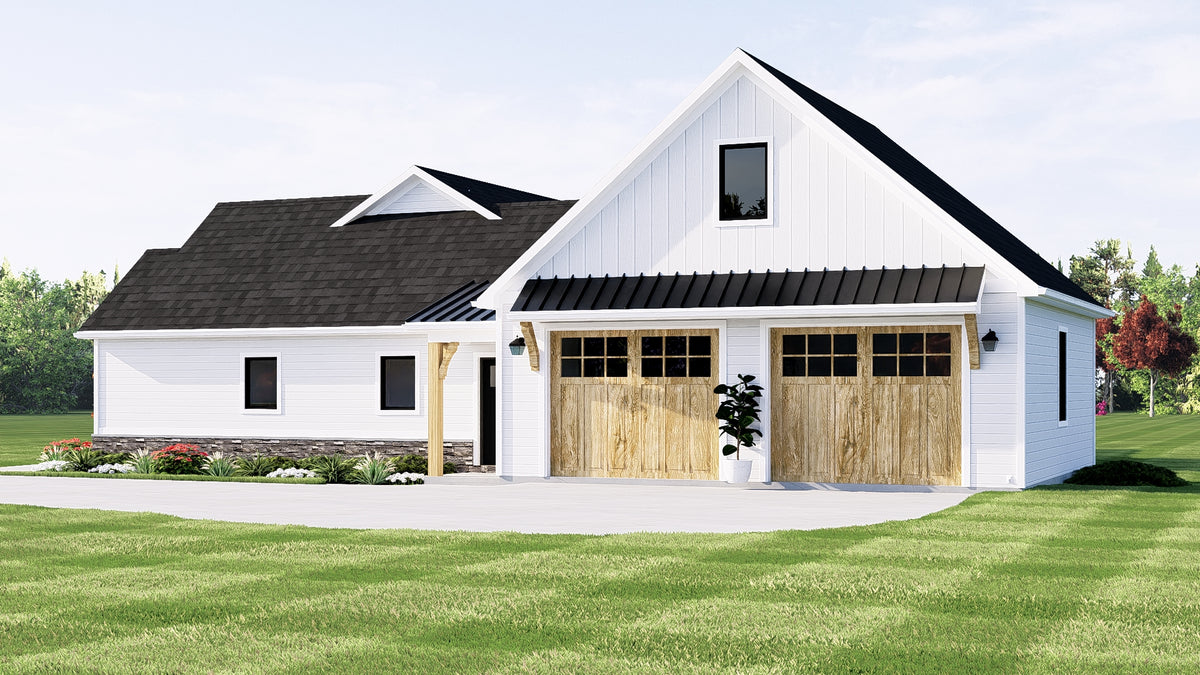 Q8431-A Modern Farmhouse, 2 to 4 Bedrooms, 2 to 3 Bathrooms | 2168 House Plan Exterior-4