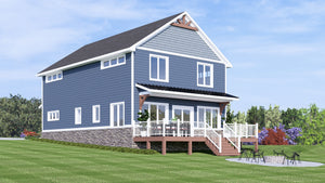 Q8447-A New American House, 5 Bedrooms, 3.5 Bathrooms | 25191 House Plan Exterior-3