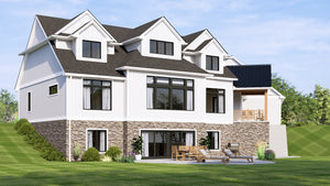 Q8419-A Country House, 3 to 5 Bedrooms, 3.5 to 4.5 Bathrooms | 2056 House Plan Exterior-4