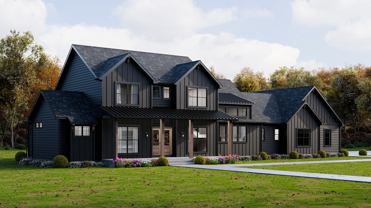 AJ7722-A Modern Farmhouse, 4 Bedrooms, 4 Bathrooms | Plan 1062 Exterior-3