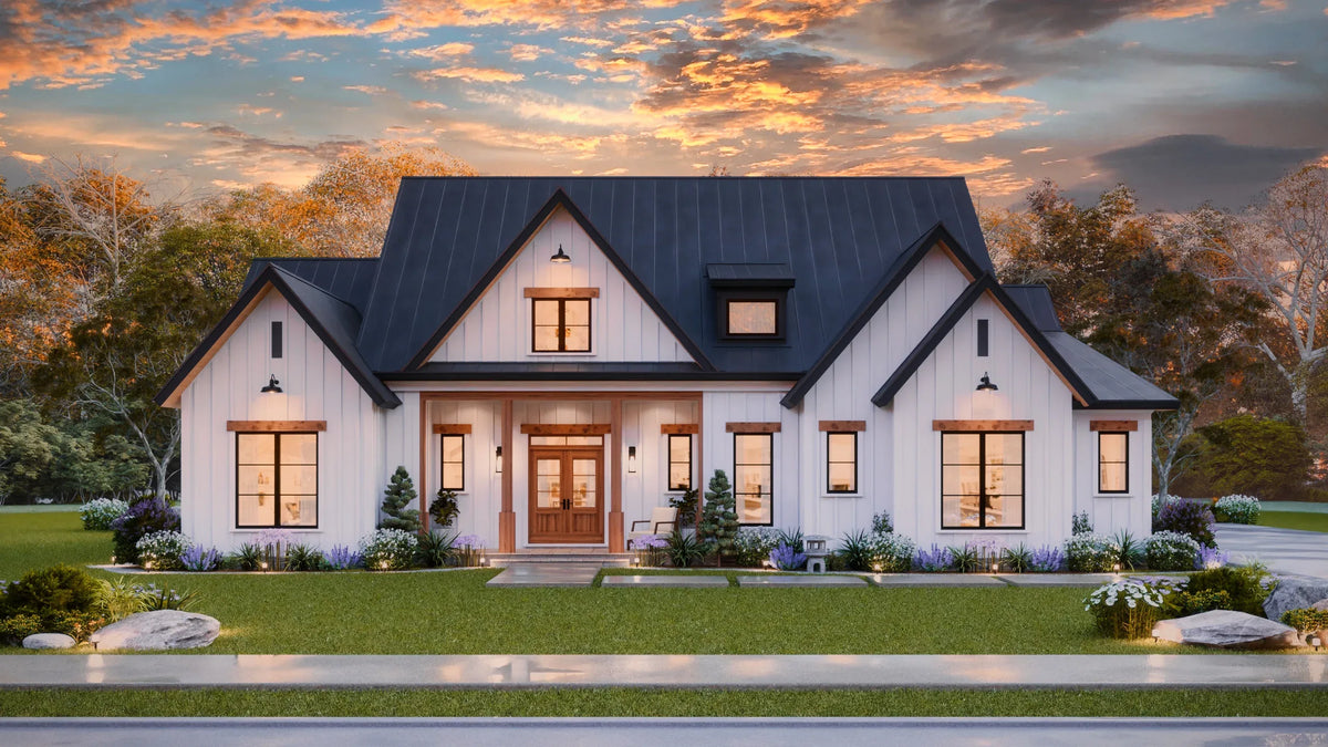 A7572-A Modern Farmhouse, 3 Bedrooms, 3.5 Bathrooms | Sweet Maple House Exterior-5