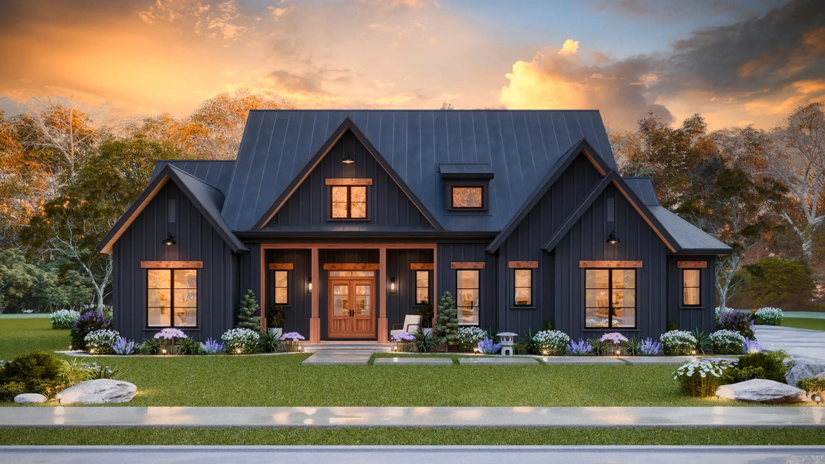 A7572-A Modern Farmhouse, 3 Bedrooms, 3.5 Bathrooms | Sweet Maple House Exterior-6