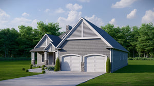 AJ7716-A Craftsman Ranch House, 3 Bedrooms, 2.5 Bathrooms | Plan 1061 Exterior-3