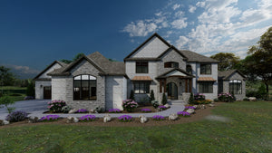 AJ7674-A French Country House, 4 Bedrooms, 3.5 Bathrooms | Plan 1010 Exterior-4