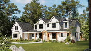A8409-A Mulberry 2 House Modern Farmhouse Plan 3 beds, 3.5 Baths - Exterior4