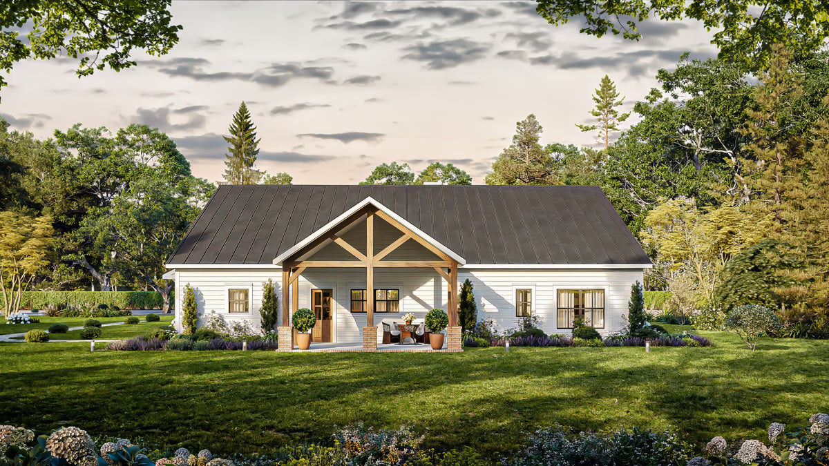 AN7854-A Modern Farmhouse, 4 Bedrooms, 3.5 Bathrooms | Cassidy-6C Exterior-4