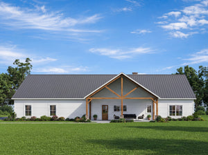 AN8152-A Ranch House, 5 Bedrooms, 3.5 Bathrooms | Cassidy-6D House Plan Exterior-4