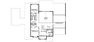 U8063-A Modern Farmhouse Second Floor Plan, 4 Bedrooms, 3.5 Bathrooms | Plan 40726 
