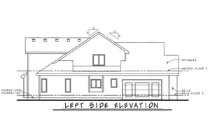 AB7951-A Traditional House, 3 Bedrooms, 2.5 Bathrooms | Kiran 42000 Left Elevation