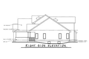 AB7951-A Traditional House, 3 Bedrooms, 2.5 Bathrooms | Kiran 42000 Right Elevation