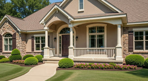 AB8074-A French Country House Front Porch, 3 to 4 Bedrooms, 3.5 Bathrooms | Haskell House Plan