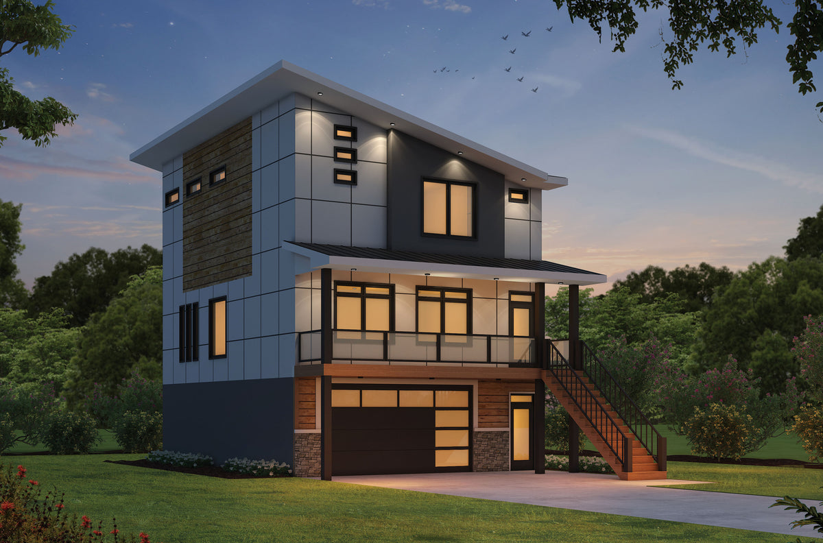 Modern Narrow-Lot Home with Dual Suites and Smart Storage