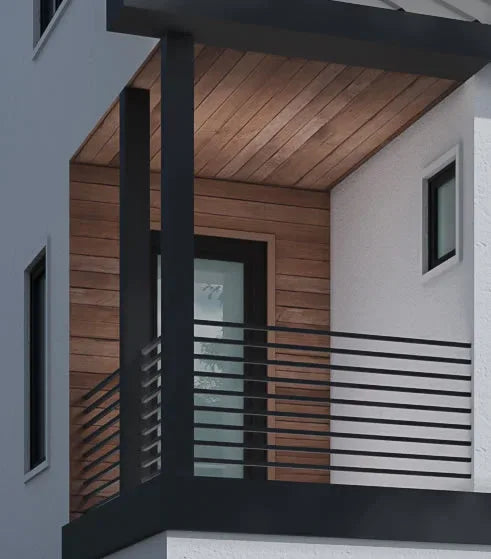 AB7614-A Contemporary House Porch, 3 Bedrooms, 3.5 Bathrooms | Julian 42547