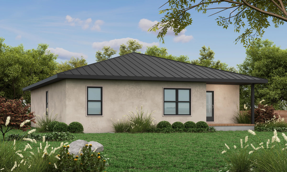 AB7617-A Modern House, 3 Bedroom, 2 Bathrooms | Calverton Modern 42549 Rear Exterior