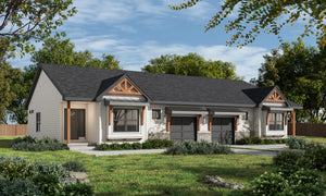 AB7618-A Modern Farmhouse, 4 Bedrooms, 4 Bathrooms | Woodlane 42550 Exterior-2