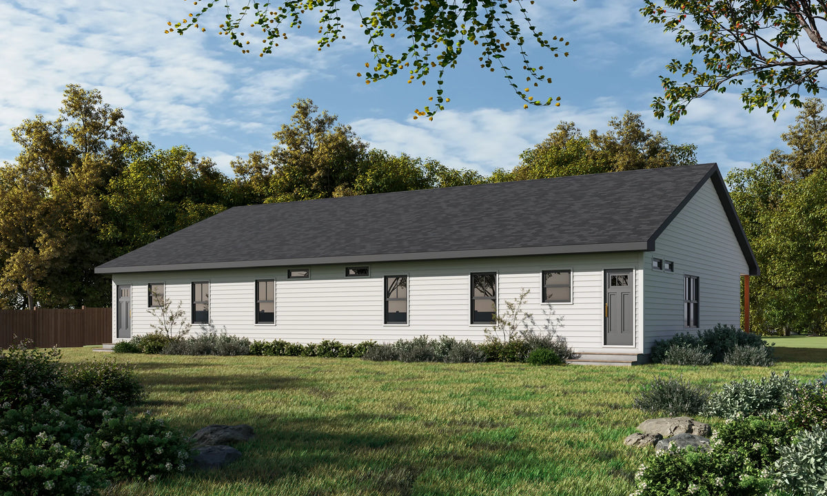 AB7618-A Modern Farmhouse, 4 Bedrooms, 4 Bathrooms | Woodlane 42550 Exterior-3