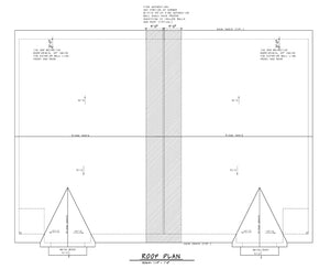 AB7618-A Modern Farmhouse Roof Layout, 4 Bedrooms, 4 Bathrooms | Woodlane 42550