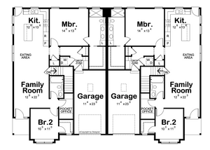 AB7618-A Modern Farmhouse First Floor Plan, 4 Bedrooms, 4 Bathrooms | Woodlane 42550