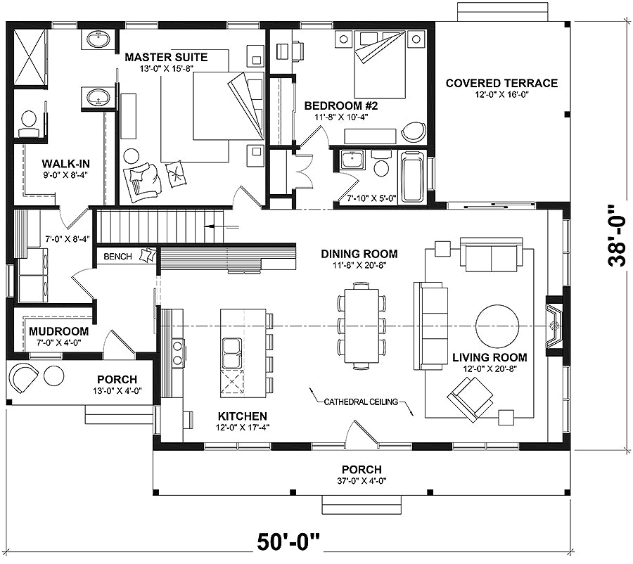 Beauford 2 House Main floor Plan