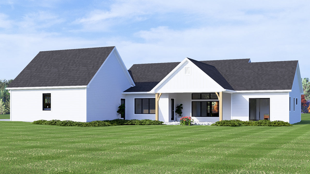 Q8431-A Modern Farmhouse, 2 to 4 Bedrooms, 2 to 3 Bathrooms | 2168 House Plan Exterior-9