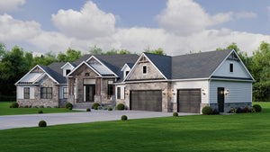 AJ8093-A Modern Farmhouse, 3 Bedrooms, 2.5 Bathrooms | VD1069 House Plan Exterior-4