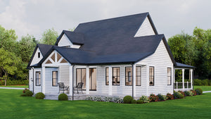 AJ7856-A Craftsman House, 3 to 4 Bedrooms, 2.5 Bathrooms | Plan VD1067 Exterior-4