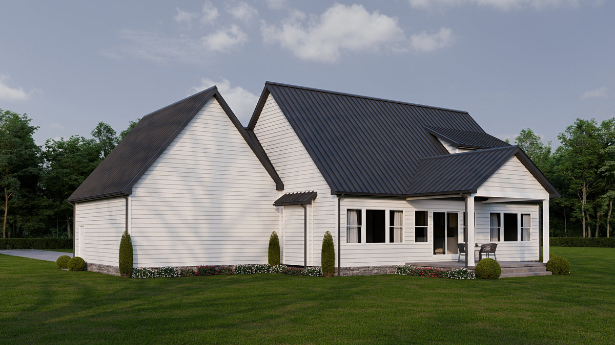 AJ7710-A Modern Farmhouse, 3 Bedrooms, 2.5 Bathrooms | Plan 1059 Exterior-4