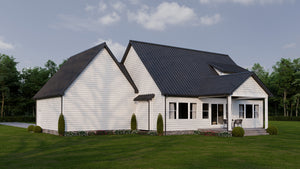AJ7710-A Modern Farmhouse, 3 Bedrooms, 2.5 Bathrooms | Plan 1059 Exterior-4