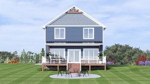 Q8447-A New American House, 5 Bedrooms, 3.5 Bathrooms | 25191 House Plan Exterior-4
