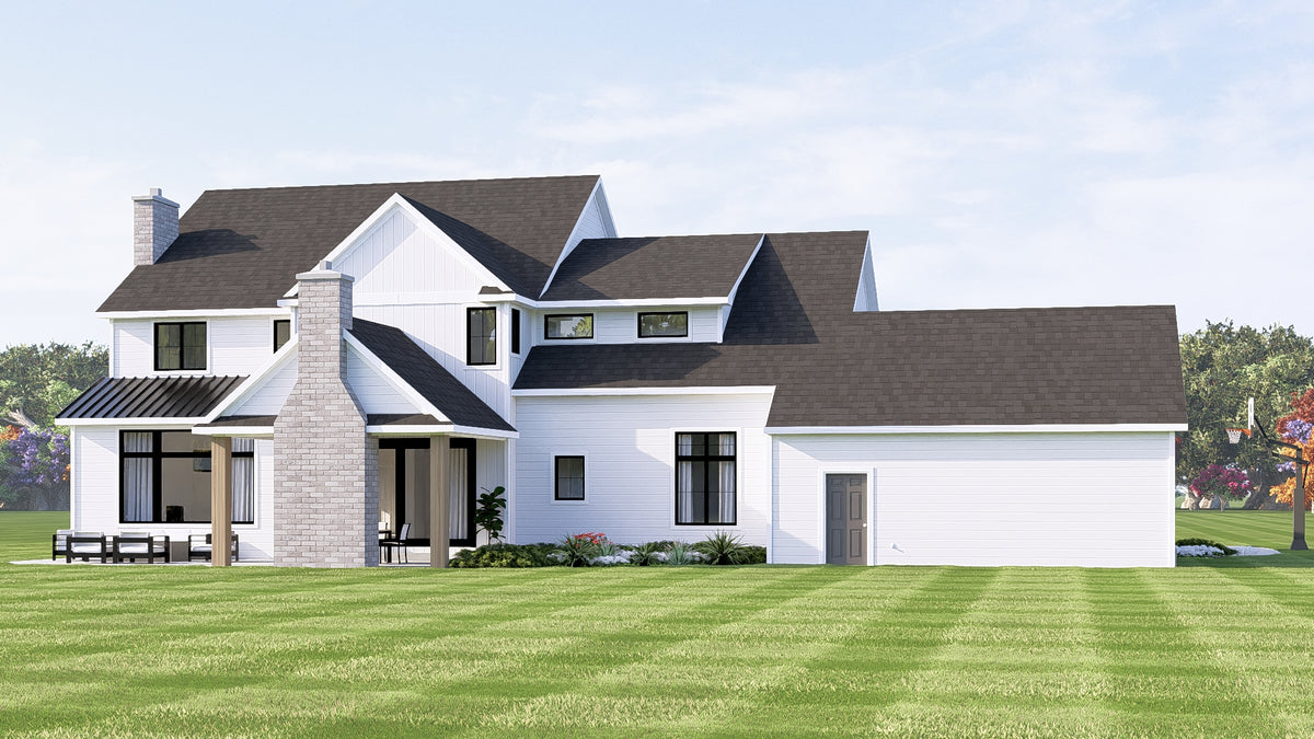 Q8425-A Modern Farmhouse, 5 Bedrooms, 4.5 Bathrooms | 20104 House Plan Exterior-6