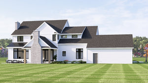 Q8425-A Modern Farmhouse, 5 Bedrooms, 4.5 Bathrooms | 20104 House Plan Exterior-6