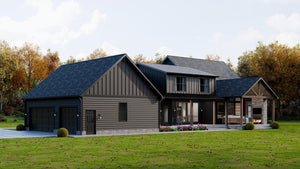 AJ7722-A Modern Farmhouse, 4 Bedrooms, 4 Bathrooms | Plan 1062 Exterior-4