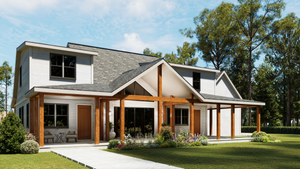 A8409-A Mulberry 2 House Modern Farmhouse Plan 3 beds, 3.5 Baths - Exterior7