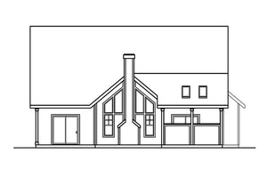 AM7661-A Country House Rear Elevation, 5 Bedrooms, 5 Bathrooms | Bryson House Plan 