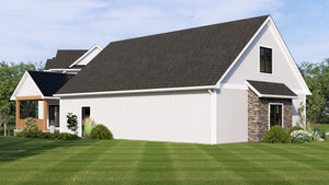Q8419-A Country House, 3 to 5 Bedrooms, 3.5 to 4.5 Bathrooms | 2056 House Plan Exterior-6