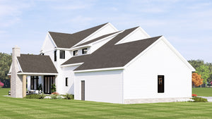 Q8425-A Modern Farmhouse, 5 Bedrooms, 4.5 Bathrooms | 20104 House Plan Exterior-7