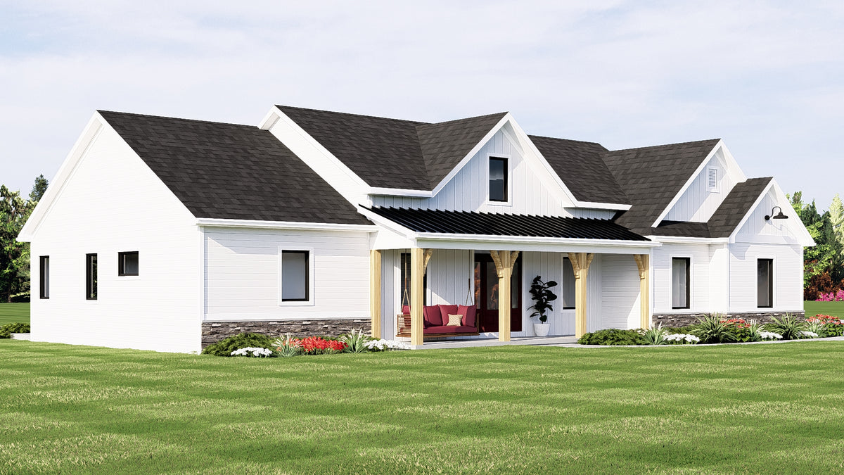 Q8431-A Modern Farmhouse, 2 to 4 Bedrooms, 2 to 3 Bathrooms | 2168 House Plan Exterior-6