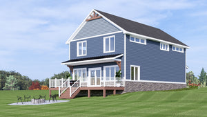 Q8447-A New American House, 5 Bedrooms, 3.5 Bathrooms | 25191 House Plan Exterior-5