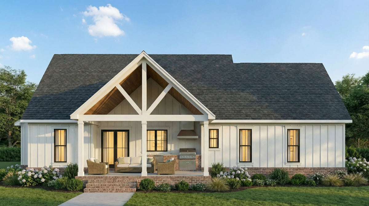 C7576-A Modern Farmhouse, 4 Bedrooms, 3 Bathrooms | Fawn Valley House Exterior-7