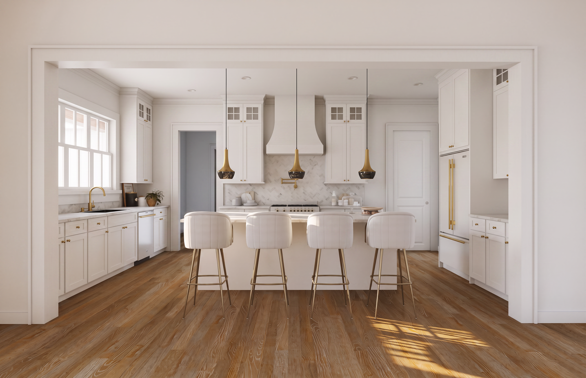 AN8219-A Modern Farmhouse Kitchen, 3 Bedrooms, 2.5 Bathrooms | Downey-1 House Plan 