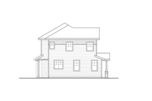 AM7670-A Craftsman Duplex House Left Elevation, 6 Bedrooms, 4 Bathrooms, 2 Half Bathrooms | Artondale House Plan 