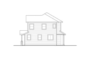 AM7670-A Craftsman Duplex House Right Elevation, 6 Bedrooms, 4 Bathrooms, 2 Half Bathrooms | Artondale House Plan 