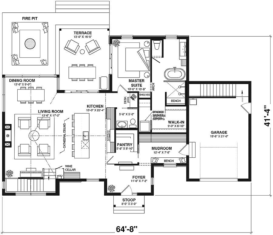 Pinot House Main Floor Plan